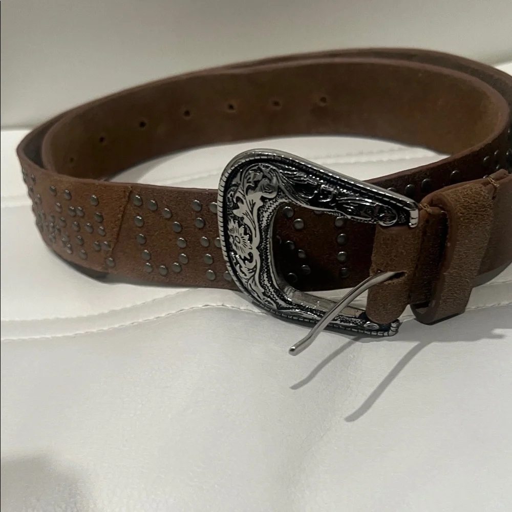 Urban‎ Outfitters BDG Brown Leather Studded 